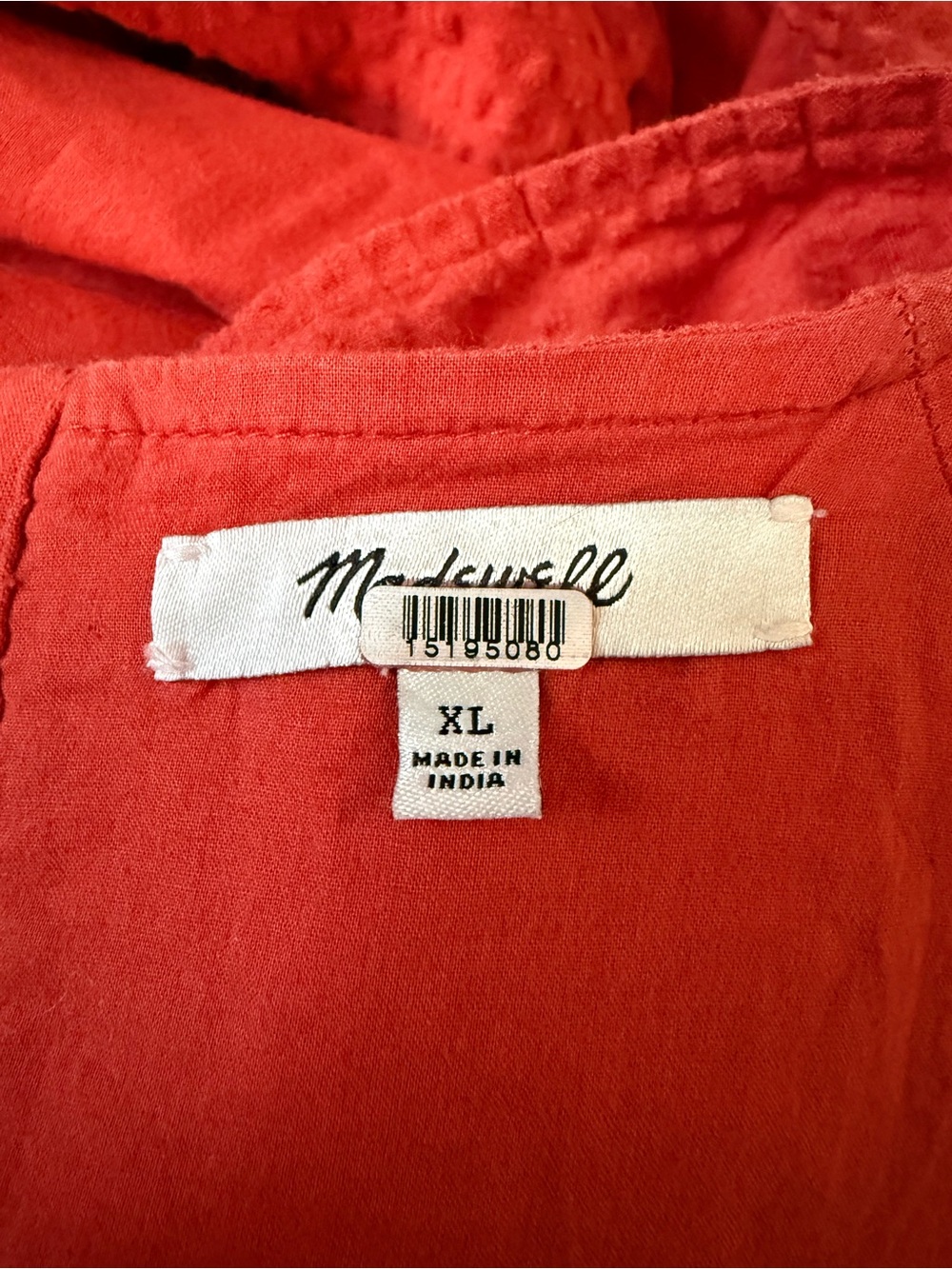 Madewell Rust Open Back Mini Dress Tiered Skirt XL - Picture 2 of 12